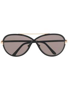 TOM FORD Eyewear солнцезащитные очки в массивной оправе, черный