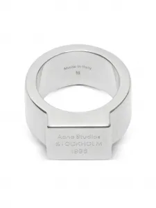 Перстень с логотипом Acne Studios, серебряный