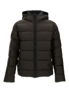 Стеганое пальто с капюшоном Fay, коричневый