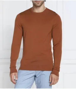 Шерстяной свитер regular fit Calvin Klein, коричневый