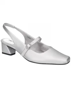 Женские туфли-лодочки Cameo с квадратным носком и ремешком на пятке Easy Street, серебряный