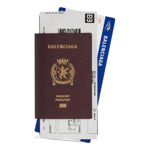 Сумка passport long wallet 2 tickets 'dark red' Balenciaga, красный