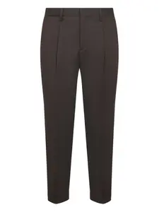 Брюки с защипами спереди D4.0, коричневый