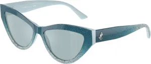 Розовые зеркальные солнцезащитные очки от Jimmy Choo, 50497c - Blue - Light Azure Silver Mirror