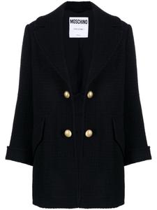 Moschino пальто из необработанной шерсти, черный