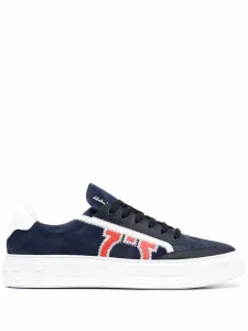 Мужские низкие кроссовки Borg 5 синего цвета Salvatore Ferragamo