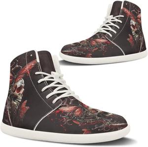 Pugasmiru Женские ботинки с узором в виде пальца, сердца и ладони, с открытой пяткой, зимние снежные ботинки, теплые ботильоны, белая подошва