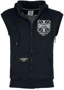 Жилет West Coast Choppers WCC OG ATX Sleeveless Zip Hoodie, черный