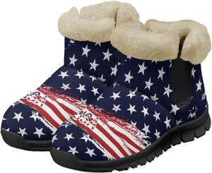 Женские зимние сапоги Jeiento с флагом Америки, противоскользящие, Classic American Flag