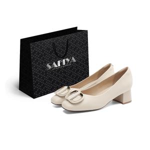 Женские повседневные туфли на массивном каблуке SAFIYA, Beige