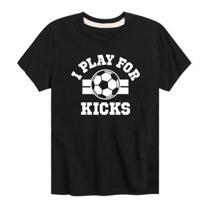 Футболка I Play For Kicks для мальчиков 8–20 лет с рисунком Licensed Character, черный