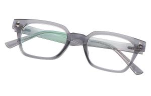 MUZU Пластиковая прямоугольная оправа для очков унисекс, Transparent Gray-C02