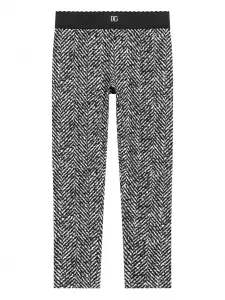 Леггинсы с узором шеврон Dolce & Gabbana Kids, черный