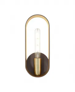 Настенный светильник Ravena с одним плафоном Livex, темно-коричневый