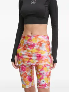 Шорты с цветочным принтом adidas by Stella McCartney, розовый