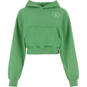 Кроп худи с принтом логотипа SPORTY & RICH, зеленый