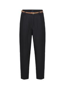 Зауженные брюки со складками спереди Antioch, черный