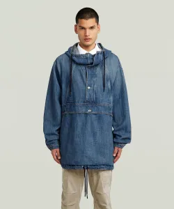 Куртка-анорак с капюшоном в стиле «Парашют»/Джинсовая куртка-анорак в винтажном стиле, вдохновленная военной тематикой G-Star Raw, цвет Faded Artisan