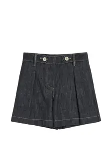 Джинсовые шорты на пуговицах Brunello Cucinelli Kids, синий