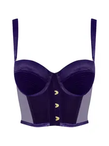 Бюстгальтер-бюстье с шнуровкой Maison Close, фиолетовый
