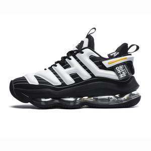 N·HOT Высокие дышащие противоскользящие кеды на воздушной подушке унисекс A366 черно-белые (кожаный верх, средний верх), цвет A366 Black White (Leather Upper Mid-Top)