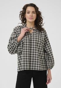 Блуза Kaffe Blouse, Black Grey Check/Black