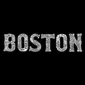 Boston — мужская футболка с рисунком Word Art LA Pop Art