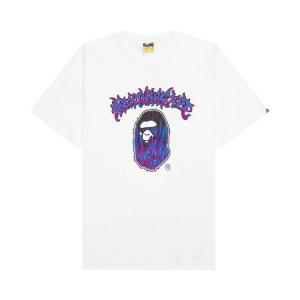 Футболка BAPE Mad Flame Ape Head Tee, белый