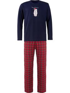 Erwin Müller Пижама из трикотажа, темно-синего цвета