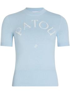 Patou футболка с жаккардовым логотипом, синий