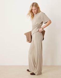 Широкие брюки из модала, песочный Asos Design