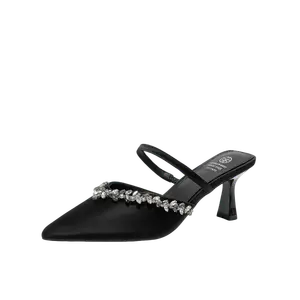 Женские сандалии с закрытым носком, устойчивые к истиранию и скольжению GUDIANFENGDU, Black