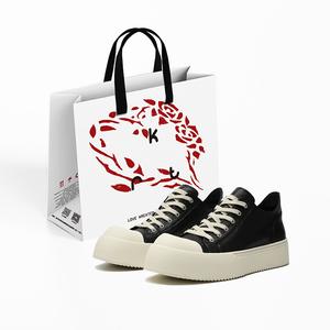 Низкие кеды для скейтбординга унисекс черные KREATE, цвет слоновая кость белый [полированные]