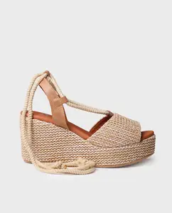 Женские эспадрильи на платформе из рафии Toni Pons, цвет Natural