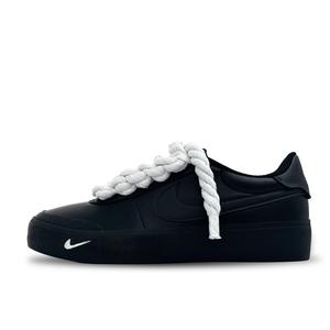 Nike Кроссовки для скейтбординга Court Shot Litchi Spring с противоскользящим износостойким низким верхом унисекс, черно-белые