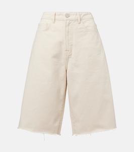 Джинсовые шорты с высокой талией Róhe, экрю