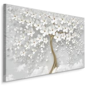 Картина на холсте Muralo Baum Blumen Abstraktion 3D, 30x20x20 см цвет beige/grau/weiß