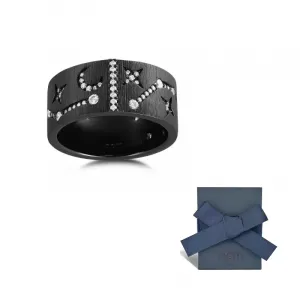 Кольцо из стерлингового серебра 925 пробы Unisex Apm Monaco, черный