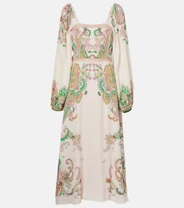 Платье миди с принтом Etro, Print On White Base