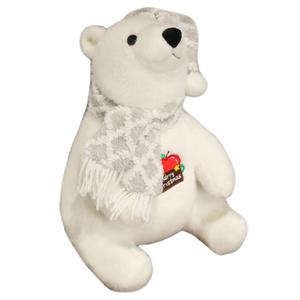 Mise Милый рождественский белый медвежонок, плюшевая игрушка белый медведь, высота 30см/45см/60см, длина 30см