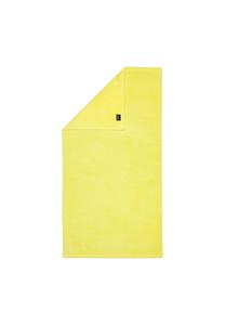 Жёлтые махровые полотенца life style uni 7007 lemon - 501 Cawö