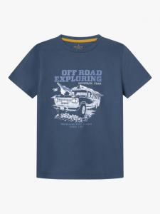 Детская хлопковая футболка с принтом автомобиля Hackett London, Dark Denim Blue