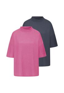 Футболка LASCANA 2 PACK, Pink/Navy/Pink