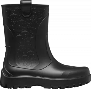 Кроссовки Dior Garden Rain Boot 'Dior Oblique Embossed - Black', черный