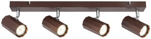 Потолочный светильник GU10, цвет хром/мокко, степень защиты IP20 Novel, хромовый/мокко