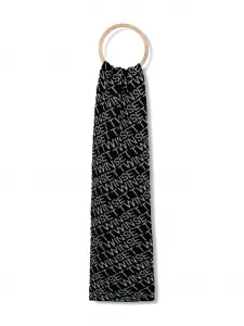 Шарф с логотипом Twinset, черный