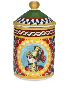 Ароматическая свеча с принтом carretto, 340 г Dolce & Gabbana, красный