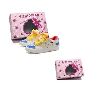 Circle small Женские амортизирующие износостойкие легкие низкие скейтерские кроссовки с эффектом увеличения роста в коробке бело-желто-синие, цвет White Yellow Blue