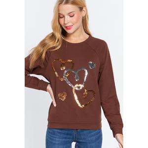 Топ-пуловер из французского трикотажа с пайетками FASHNZFAB, цвет sepia