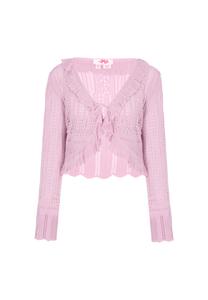 MYMO Кардиган 'Young Fashion' вязаный, сиреневый